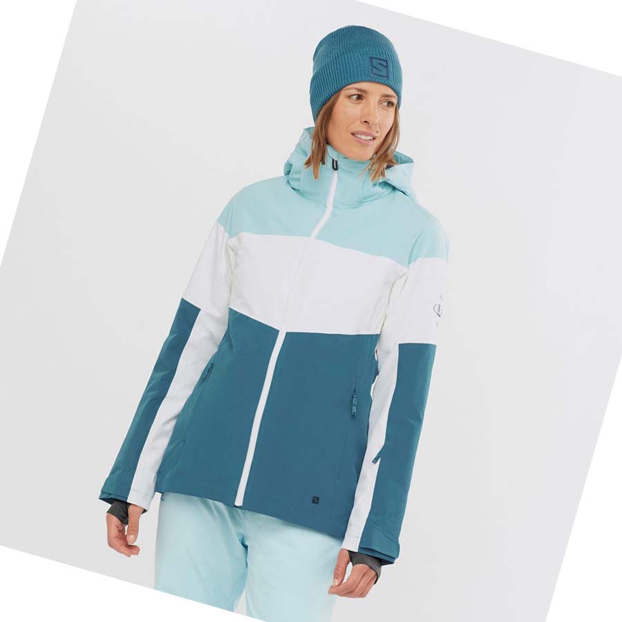 Chaquetas De Esquí Salomon SLALOM Mujer Azules | MX 2402OKI